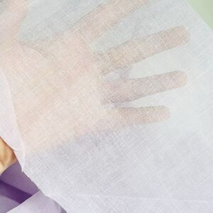 Vintage Lavender Voile Fabric 47.5"W x 48"L Semi-Sheer Fabric